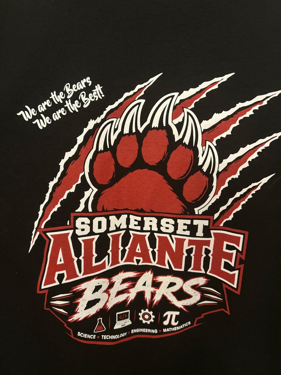 Somerset Aliante Bears paw and claw school T-shirt graphic