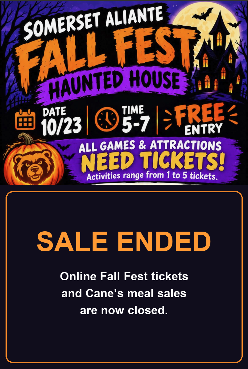 Fall Fest — SALE ENDED. Online ticket and Cane’s meal sales are closed.